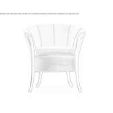 Fabric armchair with armrests Hulme