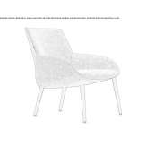 Fabric armchair Burham
