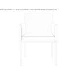 Fabric upholstered armchair with armrests Hessheim