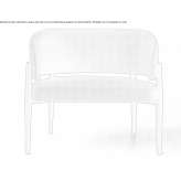 Fabric armchair with armrests Wannsee