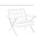 Leather upholstered armchair with armrests Laraos