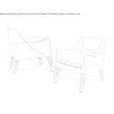 Leather armchair with armrests Albiztur