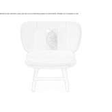 Upholstered armchair with armrests Abades