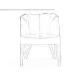 Leather armchair with armrests Albiztur