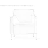 Leather armchair with armrests Abrera