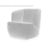 Fabric armchair with armrests Racu