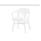 Fabric armchair with armrests Kronach