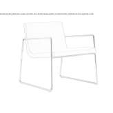 Stackable chair with armrests and sled base Tucta