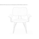 Upholstered chair made of multi-layer wood with armrests Caqueza