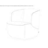 Leather armchair with armrests Racu