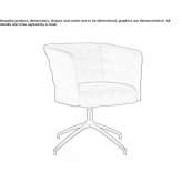 Upholstered guest chair with armrests Opatowek