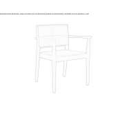 Beech armchair with armrests, stackable Mioglia