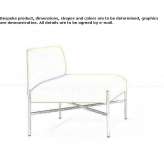 Fabric armchair Firminy