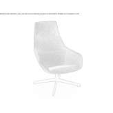 Swivel chair with high backrest and 4-star base Kotlas