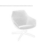 Swivel lounge chair with 4-star base Kotlas