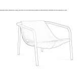Leather armchair with armrests Issoire