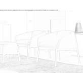 Upholstered armchair with armrests Silenen