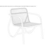 Wooden armchair with armrests Saetre