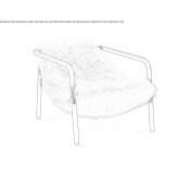 Fur armchair with armrests Issoire