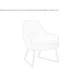 Leather armchair based on a sled with armrests Cabras