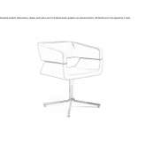 Swivel armchair with 4-star base Timana