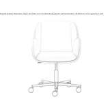 Swivel armchair, upholstered, on wheels Jauche