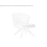 Leather armchair on trestles Sobreira