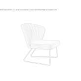 A fabric armchair based on a sleigh Sobreira