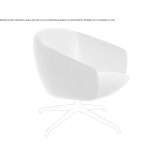 Swivel fabric chair on trestles Cerbon