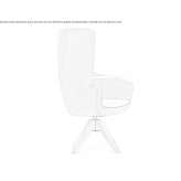 Upholstered armchair with high backrest Prato
