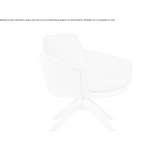 Fabric armchair on trestles with armrests Prato