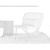 Fabric armchair Manhush