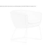 Upholstered armchair based on a sleigh with armrests Prato