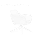 Fabric armchair on trestles with armrests Prato