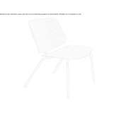 Aluminum and wooden armchair Meaux