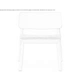 Beech armchair with integrated cushion Saviore