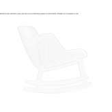 Fabric rocking chair with armrests Drocourt