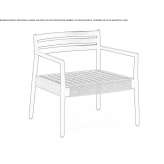 Solid wood armchair with armrests Unecha