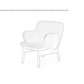 Fabric armchair with armrests Manhush