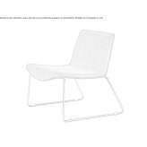 A fabric armchair based on a sleigh and a multi-layer beech wood frame Lugones