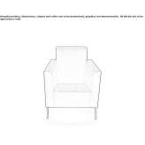 Fabric upholstered armchair with armrests Alpuente
