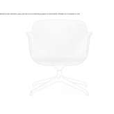 Swivel fabric chair on trestles Drocourt