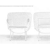 Fabric armchair with armrests Manhush