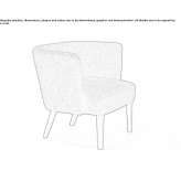 Fabric armchair with armrests Sulecin