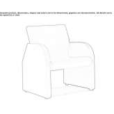 Fabric upholstered guest chair with armrests Tariceni