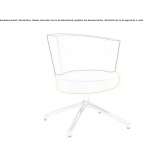 Obrotowe krzesło tapicerowane tkaniną z 4-ramienną podstawą Euharlee