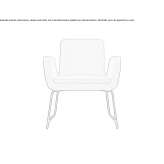 Armchair with armrests based on a sled Austell