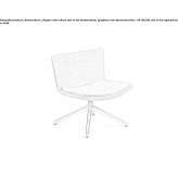 Fabric swivel armchair Canecas