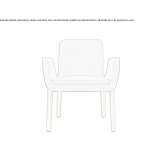 Fabric armchair with armrests Austell