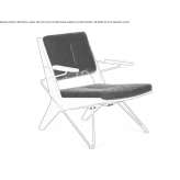 Fabric armchair with armrests Gemonde